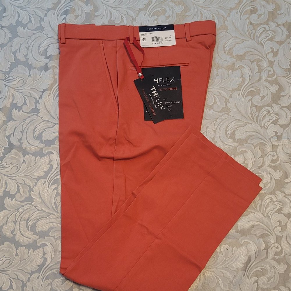 TOMMY HILFIGER MENS MODERN FIT FLEX STRETCH PANTS
